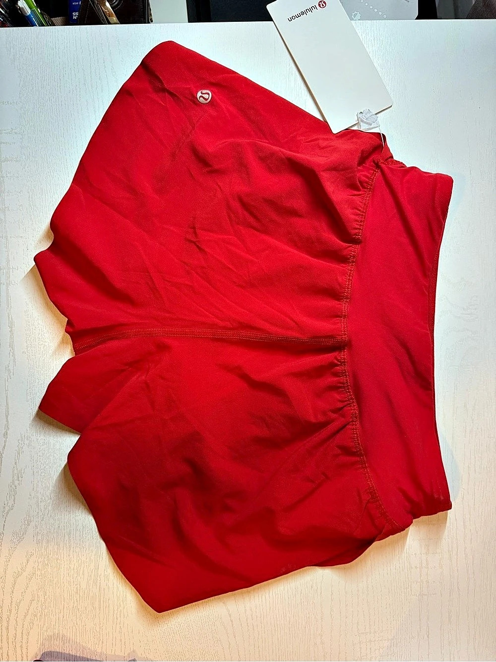 Lululemon Fast and Free High-Rise Split Short 3" Red